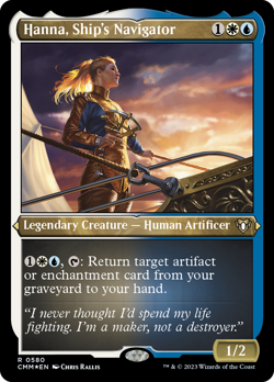 Hanna, Ship's Navigator (ETCHED) FOIL Commander Masters NM Rare CARD ABUGames - Image 1