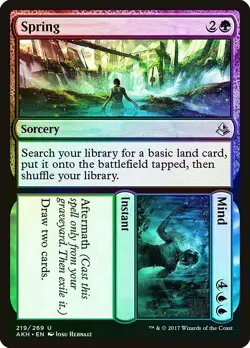 Spring to Mind FOIL Amonkhet PLD Green Blue Uncommon MAGIC MTG CARD ABUGames - Image 1