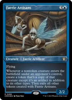 Faerie Artisans (ETCHED) FOIL Commander Masters NM Creature Rare CARD ABUGames - Image 1
