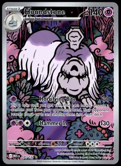 Pokemon TCG Houndstone 145/132 2025 Mega Evolution Illustration Rare Card - LP - Image 1