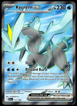 Pokemon TCG Kyurem ex 157/086 2025 Black Bolt Ultra Rare Card - NM - Image 1
