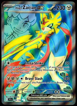 Pokemon TCG Hop's Zacian ex 176/159 2025 Journey Together Ultra Rare Card - NM - Image 1