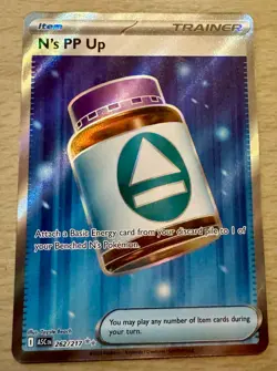 Pokemon TCG N's PP Up 262/217 Ascended Heroes Full Art Ultra Rare Card - Image 1