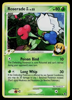 Pokemon Card - Roserade GL Rising Rivals 12/111 Holo Rare - Image 1