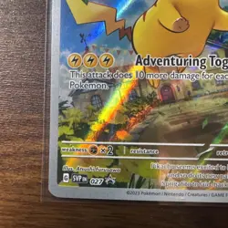 Pokemon Pikachu SVP 27 Paldea Evolved Black Star Promo Card - Image 5