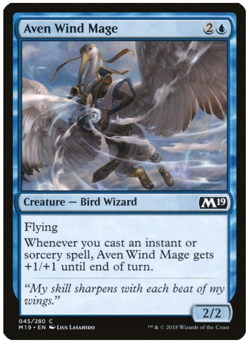 Magic the Gathering Aven Wind Mage (4x) PLAYSET MtG Core Set 2019 NM/LP - Image 1