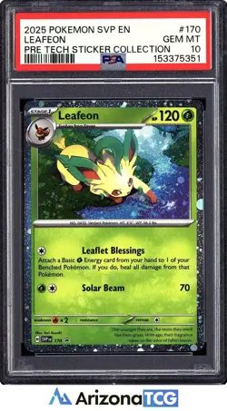 Pokemon 2025 Leafeon 170 Holo Promo Pre Tech Sticker Collection GEM MINT PSA 10 - Image 1