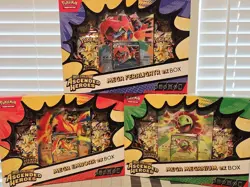 Pokemon Mega Evolution Ascended Heroes EX Box Lot 3 Meganium Emboar Feraligatr - Image 1