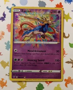 Pokemon TCG Zacian 082/185 Amazing Rare Vivid Voltage Holo English 2020 - Image 1