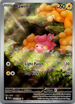 Pawmi 226/091 Illustration Rare Paldean Fates Pokemon Near Mint - Image 1