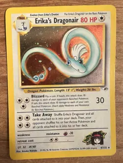 Pokemon Erika’s Dragonair 4/132 Gym Heroes Holo Rare WOTC LP/MP - Image 1