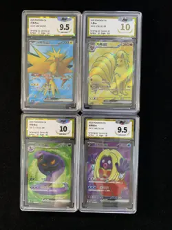 2025 Pokemon S-CHN 151C 178/151 SR Ninetales ex Arbok PGS 10 Pristine Lot*4 LU57 - Image 1