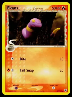 Ekans Delta Species - Normal 47/101 Common Pokemon Dragon Frontiers NM - Image 1