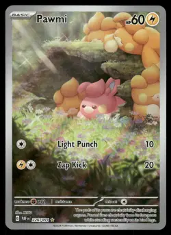 Pokemon Cards Pawmi 226/091 Paldean Fates Illustration Rare NM - Image 1