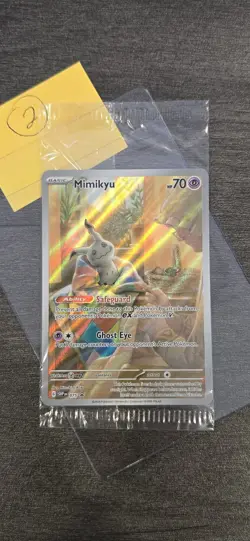 Mimikyu SVP 075 Black Star Promo Paldean Fates Pokemon Card SEALED - Image 1