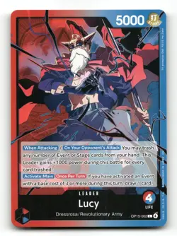 Lucy OP15-002 - Adventure on Kami's Island - One Piece Card NM/M - Image 1