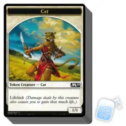 10 pcs CAT TOKEN (3/17) Core Set 2019 M19 Magic MTG MINT CARD - Image 1
