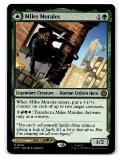 Miles Morales Ultimate Spider-Man MTG Marvel SPM 108 Mythic NM - Image 1