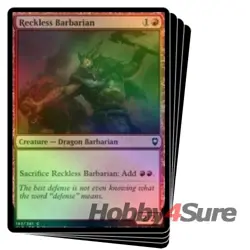 Foil Reckless Barbarian X4 M/NM MTG Commander Legends: Battle For Baldur's Gate - Image 1