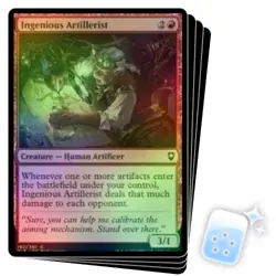 FOIL INGENIOUS ARTILLERIST X4 Commander Legends: Battle For Baldur's Gate MTG - Image 1
