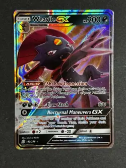 Weavile GX 132/236 Unified Minds Ultra Rare Pokemon TCG NM/LP - Image 1