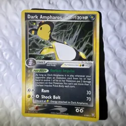 SWIRL 🌀 Dark Ampharos Pokemon EX Team Rocket Returns Holo Rare LP/NM - 2/109 - Image 1