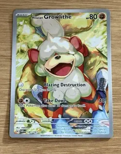 Pokemon TCG Hisuian Growlithe Twilight Masquerade IR 181/167 - Image 1