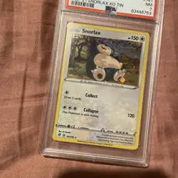 2020 POKEMON SWORD & SHIELD REBEL CLASH #141 SNORLAX-HOLO PSA 7 - Image 4