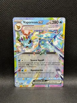Vaporeon ex 023/131 DOUBLE RARE HOLO Prismatic Evolutions Pokemon English Foil - Image 3