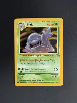 Muk Holo Fossil Pokemon 13/62 Rare WOTC English Near Mint - Image 1