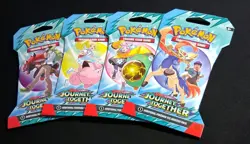 Pokemon Journey Together Sleeved Booster Pack Art Set 4 Pack NEW IN HAND Sealed - Image 1