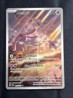 2024 Pokemon Surging Sparks Mesprit 204/191 Illustration Rare Full Art - Image 1