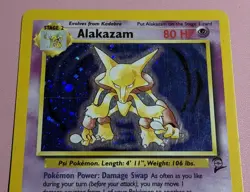 Pokemon Alakazam Base Set 2 #1/130 - LP - Image 2