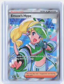 Emcee's Hype 220/182 Ultra Rare Destined Rivals Pokemon Near Mint - Image 1