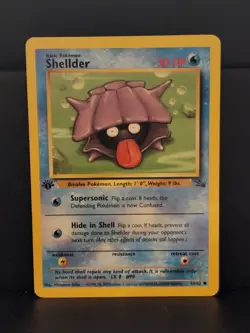 Shellder 54/62 1st Edition Fossil Non Holo WOTC Pokemon Near Mint - Image 1