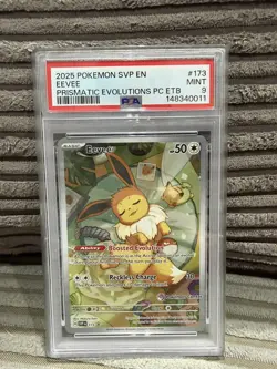 Pokemon Center Eevee Stamped SVP173 Prismatic Evolutions Promo PSA 9 - Image 1