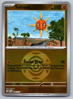 SOLROCK (DUSK BALL) 106/217 REVERSE HOLO UC POKEMON ASCENDED HEROES NM/M - Image 1