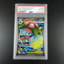 PSA 10 Mega Venusaur ex 155/132 Pokemon Mega Evolutions Graded Card - Image 1