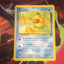 Pokemon Psyduck Fossil 1st Edition Common Regular 53/62 50 HP Basic Card - Image 1