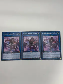 YUGIOH: 3x Donner, Dagger Fur Hire Rare NM MP23-EN192 - Image 1
