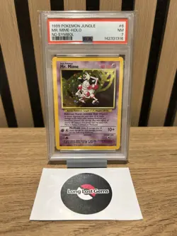 PSA 7 Mr. Mime 6/64 Jungle Set Pokemon Card *No Symbol* - Image 1