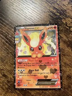 Pokemon Flareon EX Full Art Ultra Rare Holo Card Generations RC6/RC32 170 HP - Image 1