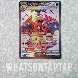 Pokemon Card Charizard Ex 215/197 Secret Rare Scarlet Violet Obsidian Flames LP - Image 1