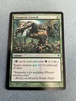 MTG - Mutagenic Growth - New Phyrexia FOIL NM MAGIC CARD - Image 1