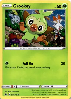 Grookey Holo Promo SWSH: Sword & Shield Promo Cards SWSH070 NM - Image 1
