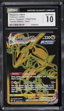 2022 Pokemon Silver Tempest Rayquaza VMAX #TG29 CGC 10 - Image 1