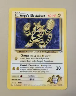 2000 Pokemon WOTC English Gym Heroes Lt. Surge's Electabuzz GHLsE1 - Image 1