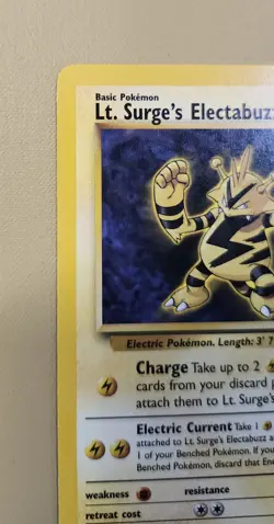 2000 Pokemon WOTC English Gym Heroes Lt. Surge's Electabuzz GHLsE1 - Image 2