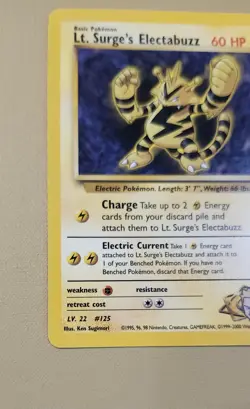 2000 Pokemon WOTC English Gym Heroes Lt. Surge's Electabuzz GHLsE1 - Image 3