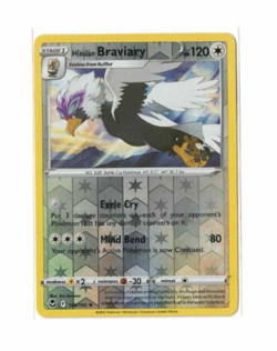 Pokemon Sword & Shield Silver Tempest Hisuian Braviary 149/195 Rare Reverse Holo - Image 1